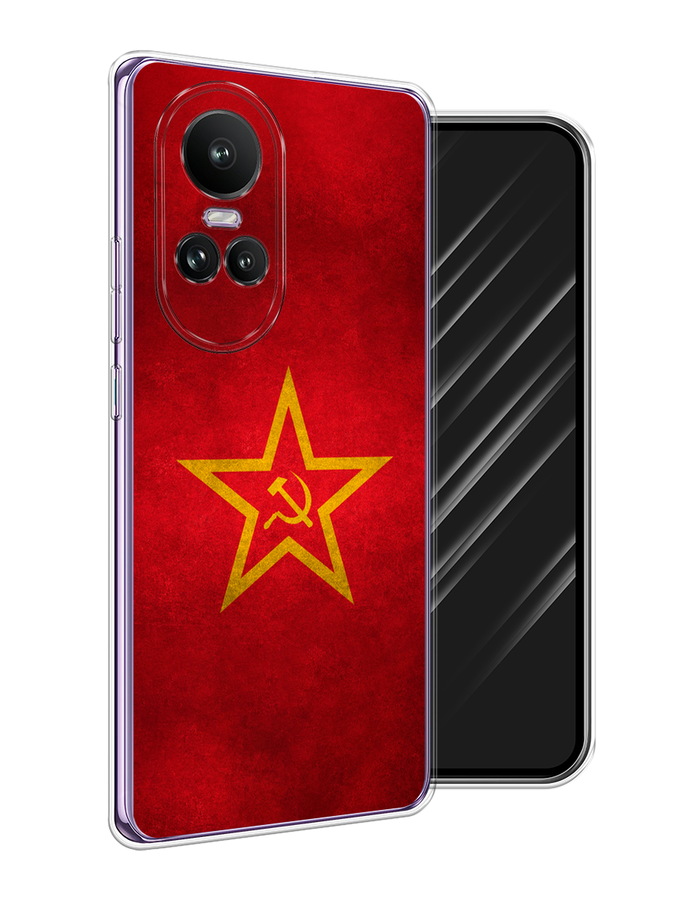 

Чехол Awog на Oppo Reno 10 Global "Красное знамя", Желтый;красный, 2514850-1