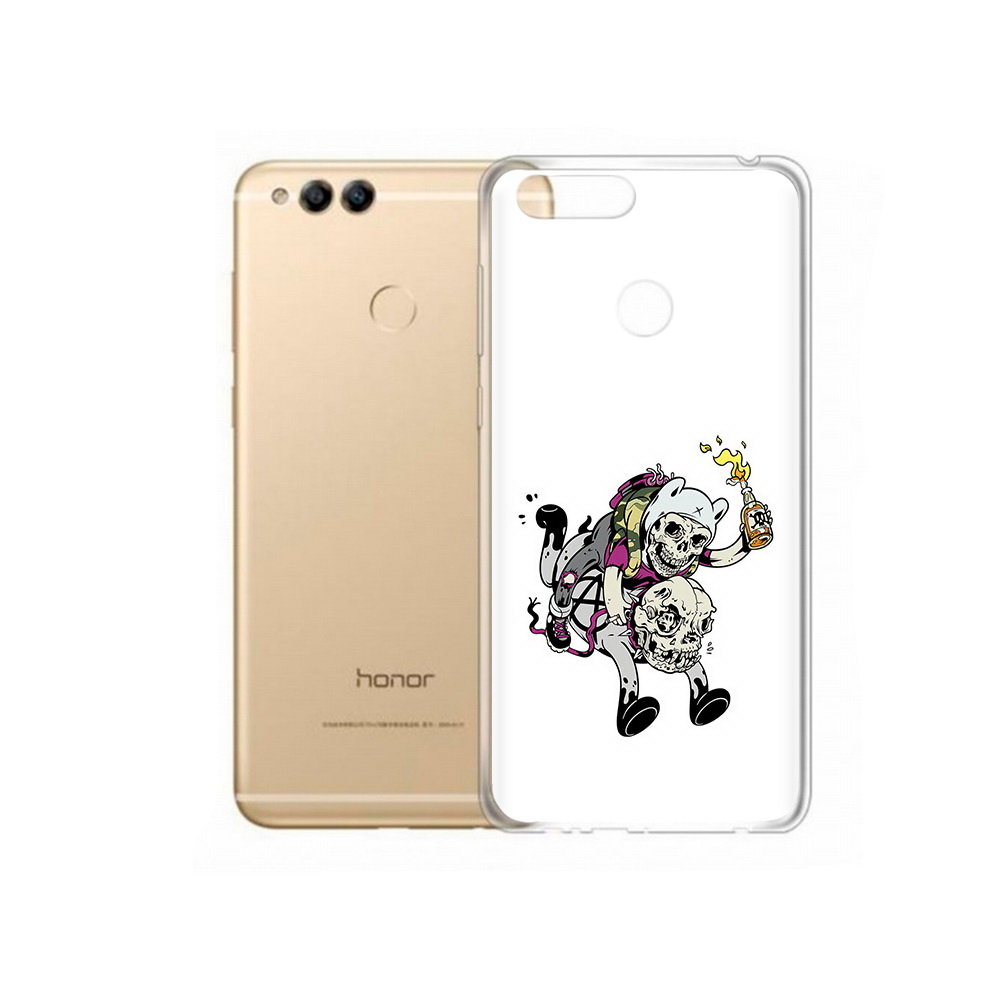 

Чехол MyPads Tocco для Huawei 7X время приключений скелеты (PT94112.65.277), Прозрачный, Tocco