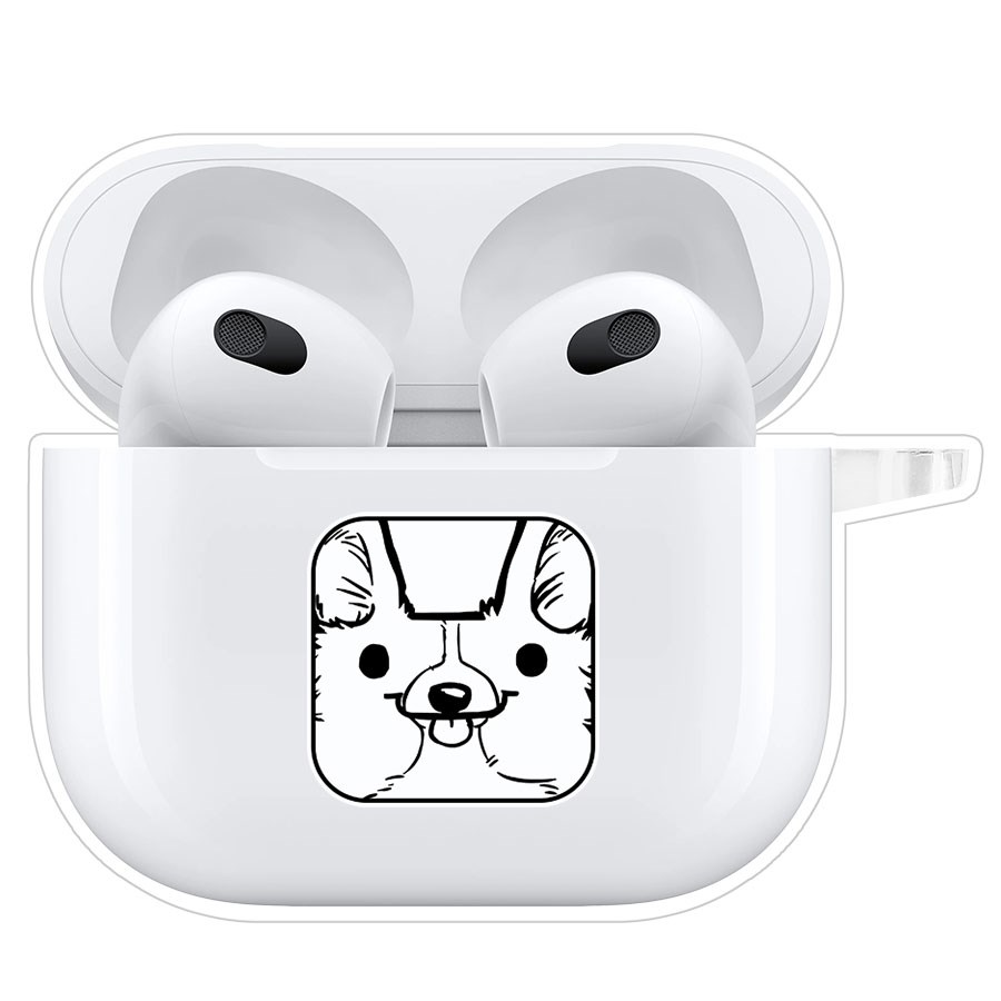 фото Чехол krutoff clear case для airpods 3 собачка в кубе