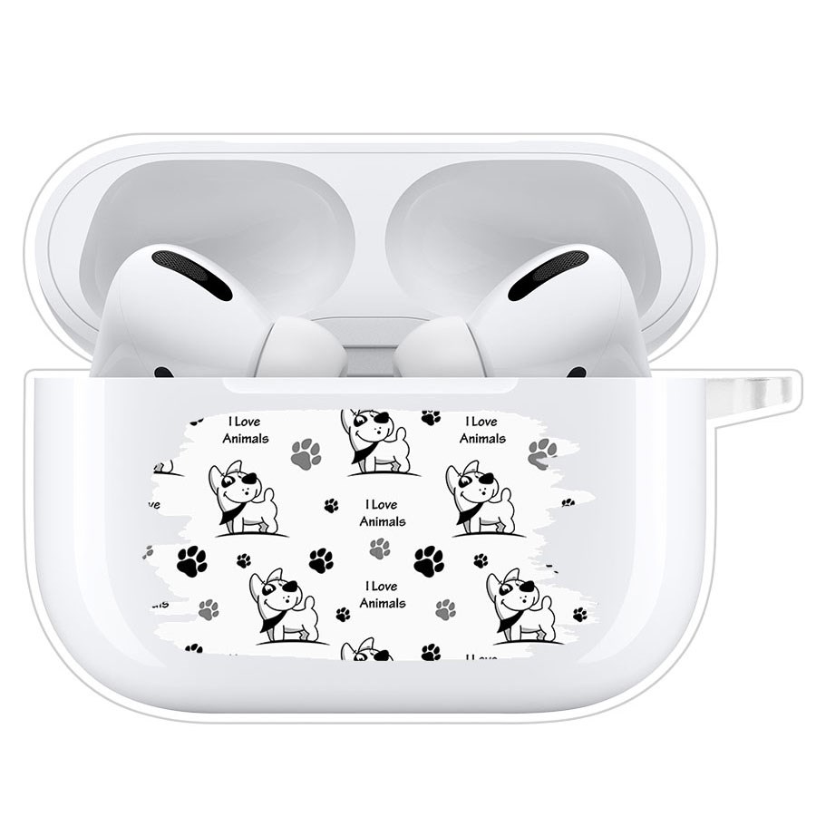 фото Чехол krutoff clear case для airpods pro собаки паттерн 2