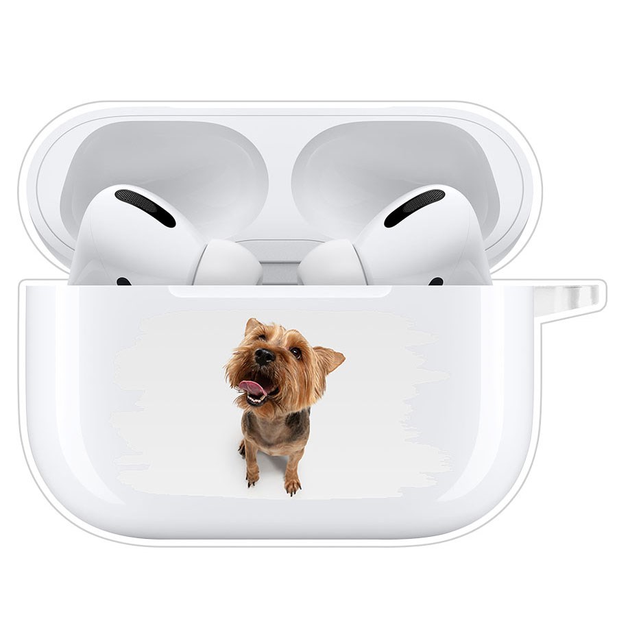 фото Чехол krutoff clear case для airpods pro йоркширский терьер