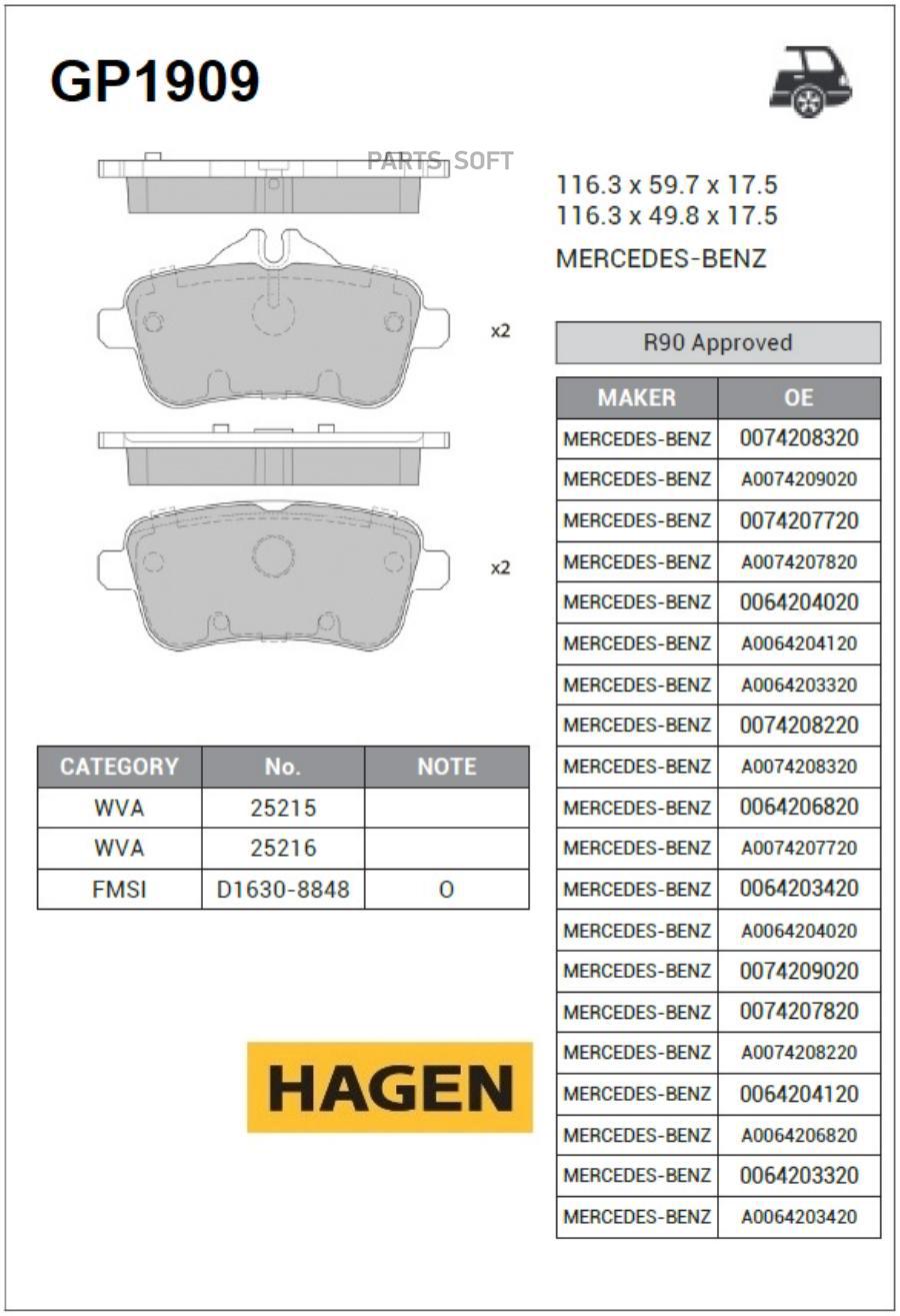 

Тормозные колодки Sangsin brake GP1909