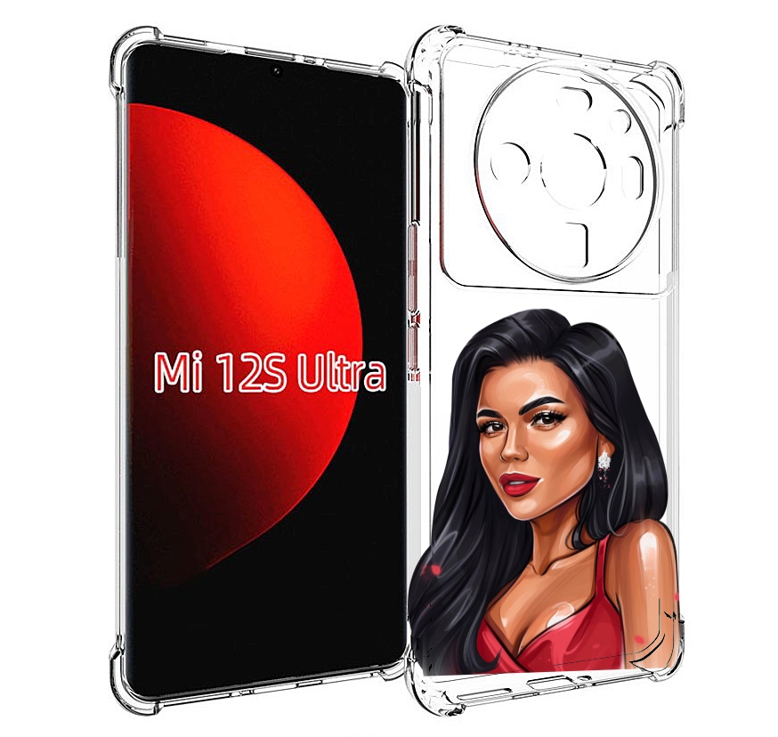 

Чехол MyPads Брюнетка-в-красном-платье для Xiaomi 12S Ultra, Прозрачный, Tocco