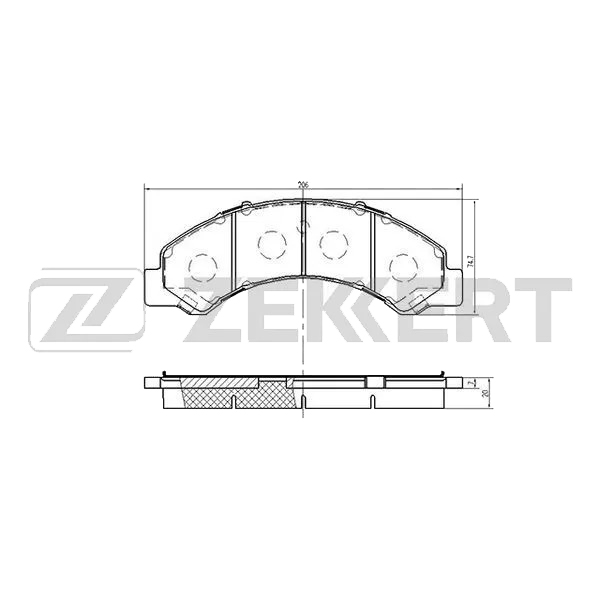 

Колодки тормозные дисковые задние Toyota Dyna 06> Zekkert BS2454