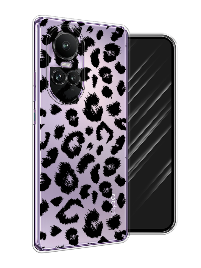 

Чехол Awog на Oppo Reno 10 Global "Окрас леопарда фон", Черный, 2514850-1