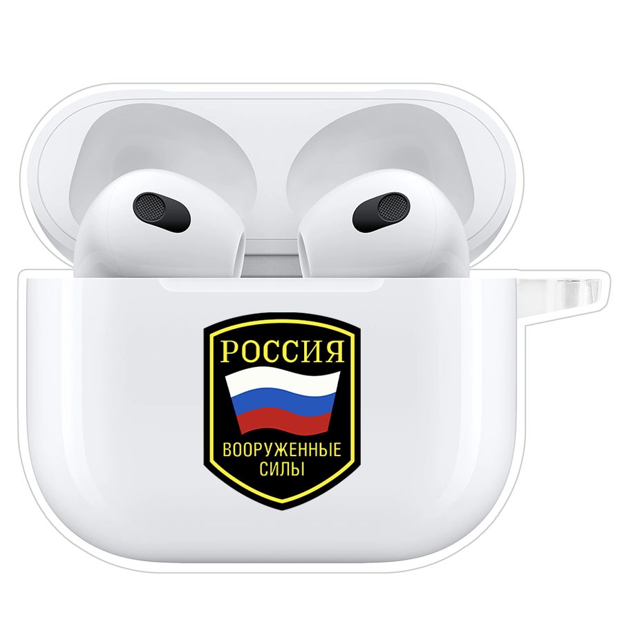 фото Чехол krutoff clear case для airpods 3 вооруженные силы рф