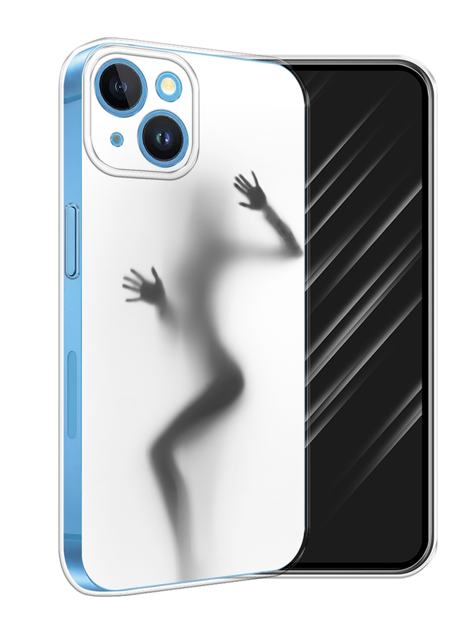 

Чехол Awog на Apple iPhone 15 "Девушка в душе", Серый;белый;черный, 15550-1