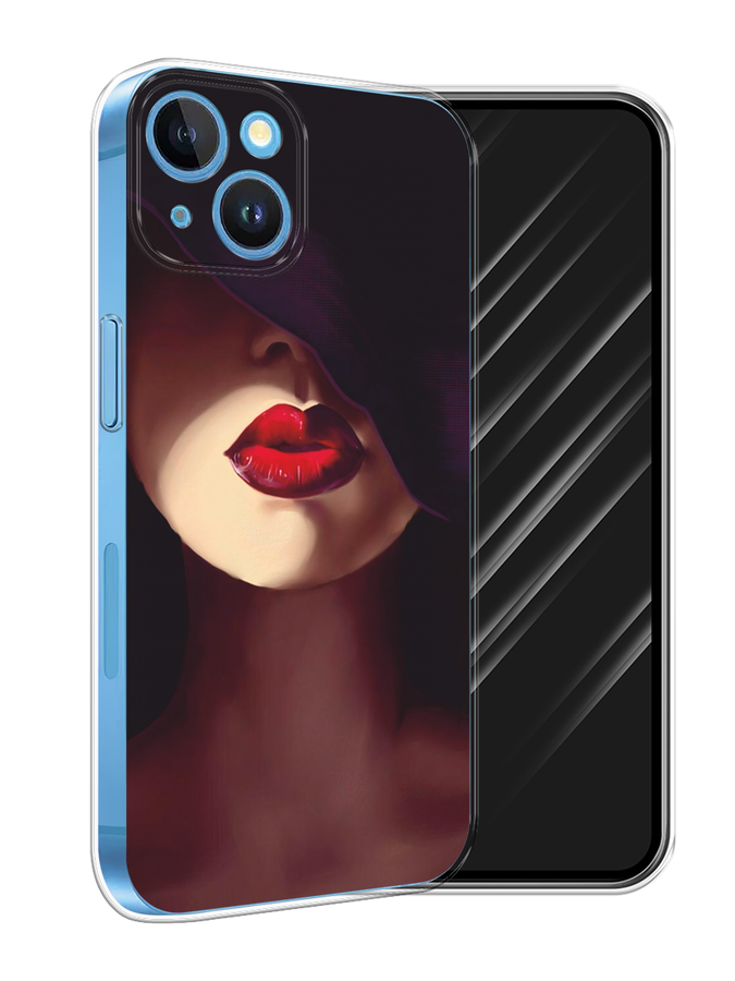 

Чехол Awog на Apple iPhone 15 "Красные губы", Черный;бежевый;красный, 15550-1