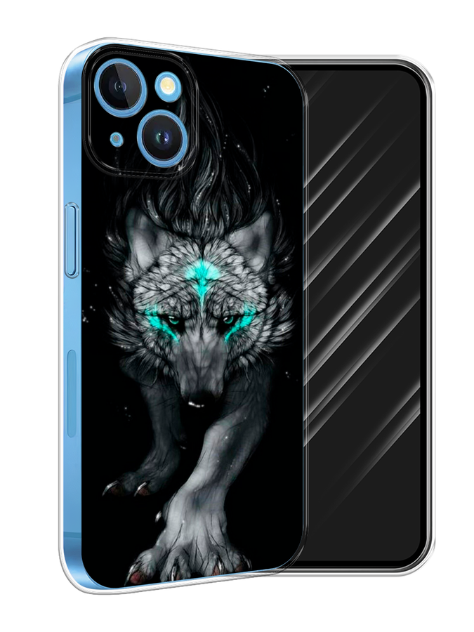 

Чехол Awog на Apple iPhone 15 "Волшебный волк", Черный;серый, 15550-1