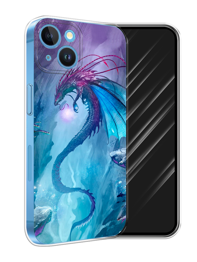 

Чехол Awog на Apple iPhone 15 "Водный дракон", Голубой;фиолетовый;синий, 15550-1
