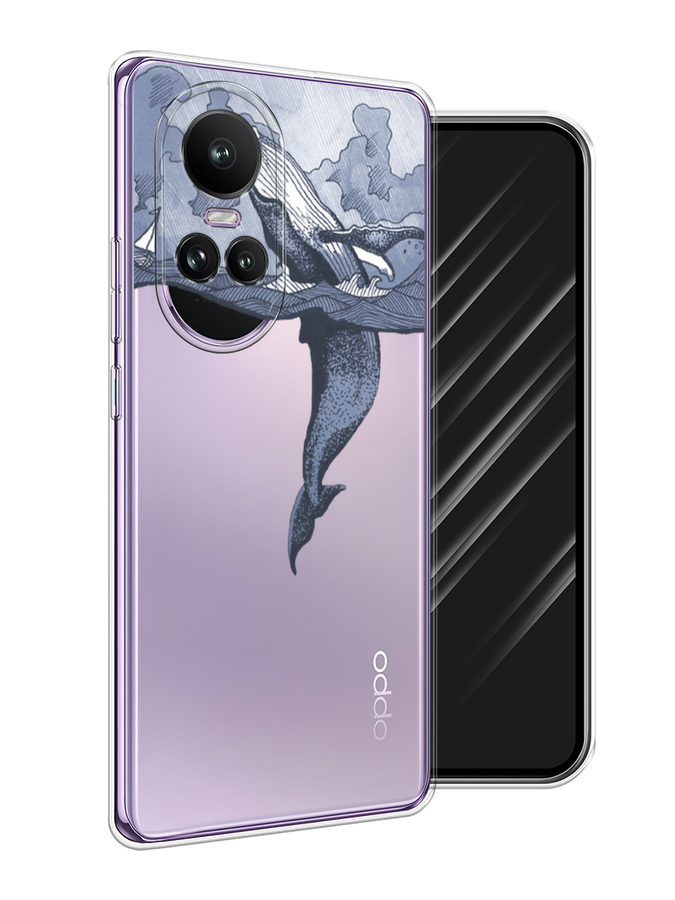 

Чехол Awog на Oppo Reno 10 Global "Два измерения", Голубой;черный;прозрачный, 2514850-1