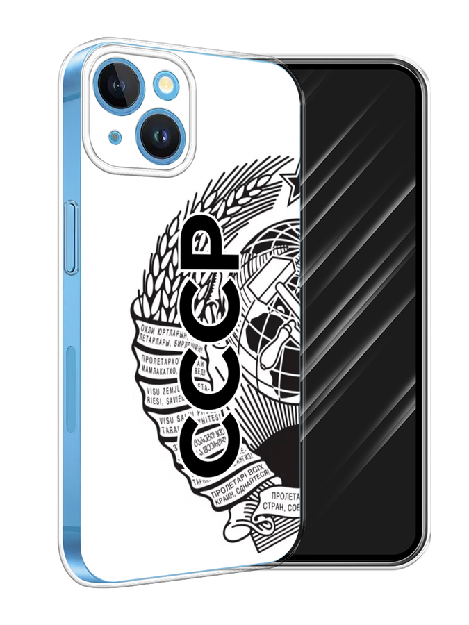 

Чехол Awog на Apple iPhone 15 "Герб СССР", Черный;серый;белый, 15550-1