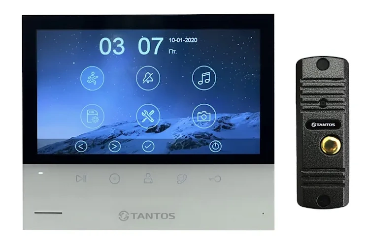 комплект видеодомофона tantos selina hd m и corban hd асфальт Комплект видеодомофона Tantos Selina HD M и Corban HD (асфальт)