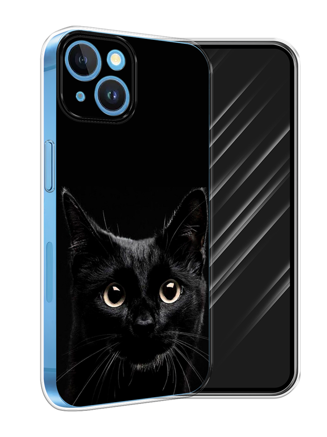 

Чехол Awog на Apple iPhone 15 "Добрый кот", Черный, 15550-1