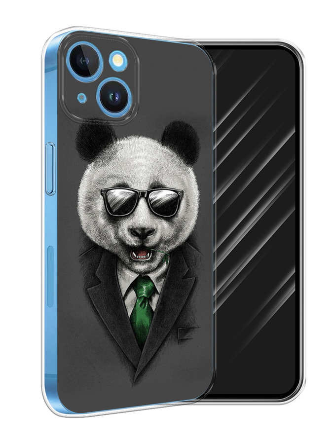 

Чехол Awog на Apple iPhone 15 "Деловая панда", Серый;зеленый, 15550-1