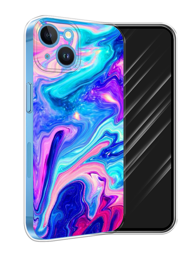 

Чехол Awog на Apple iPhone 15 "Потеки краски", Розовый, 15550-1