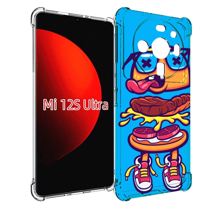 

Чехол MyPads Бургер с очками для Xiaomi 12S Ultra, Прозрачный, Tocco