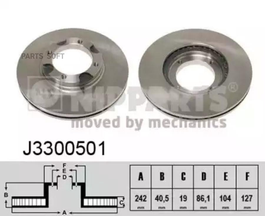 

Тормозной диск NIPPARTS комплект 1 шт. J3300501