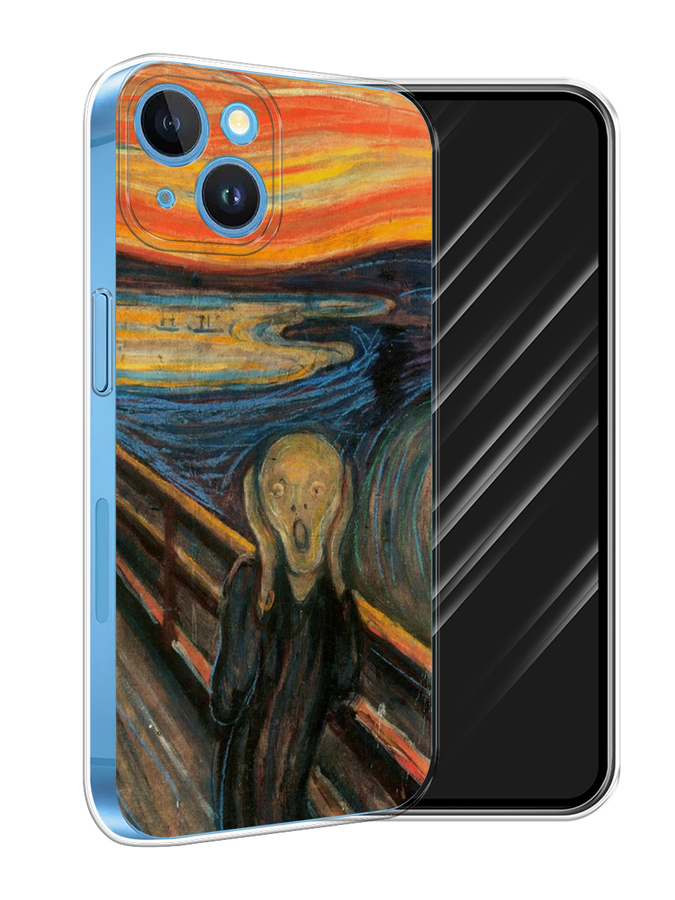 

Чехол Awog на Apple iPhone 15 "Крик", Оранжевый;синий;серый, 15550-1