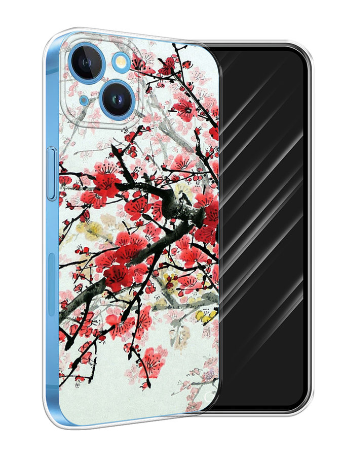 

Чехол Awog на Apple iPhone 15 "Сакура", Розовый;черный, 15550-1