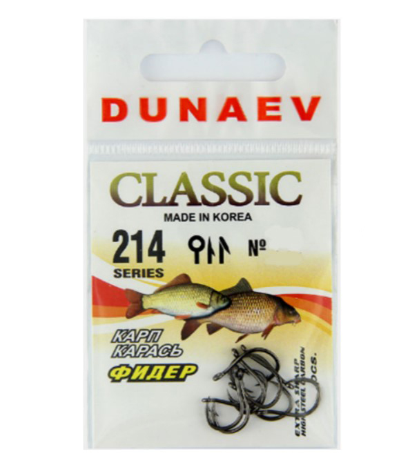 Крючки Dunaev Classic 214 #10 (упак. 9 шт)