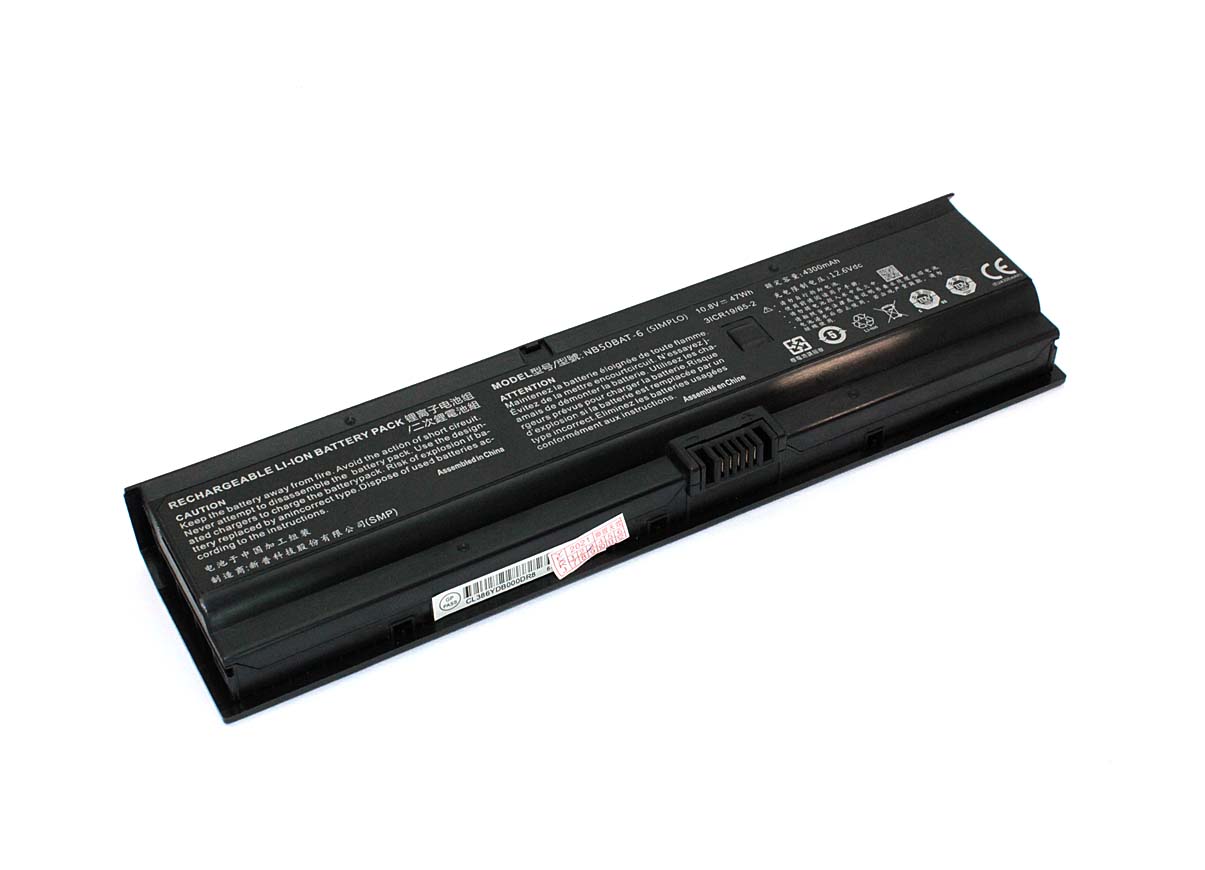 

Аккумуляторная батарея для ноутбукa Clevo NB50TK1 (NB50BAT-6) 10.8V