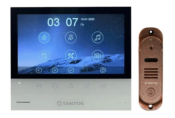 комплект видеодомофона tantos selina hd m и ipanel 2 hd metal Комплект видеодомофона Tantos Selina HD M и Stich HD (медь)