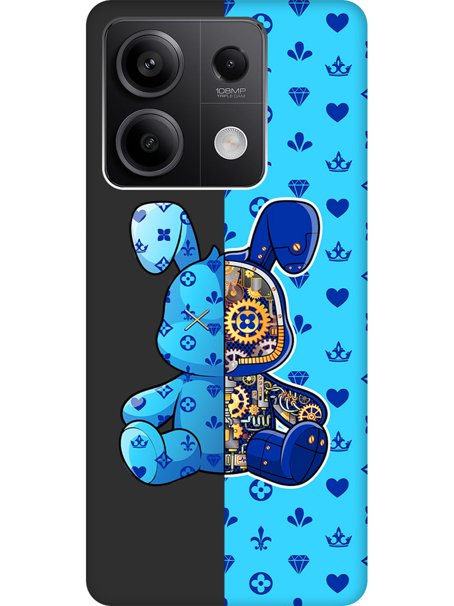 

Силиконовый чехол на Xiaomi Redmi Note 13 5g с принтом матовый черный 812335, Черный;голубой;синий, 776587071