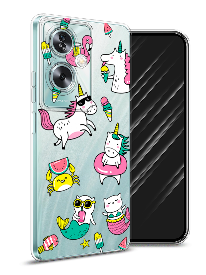 

Чехол Awog на Oppo A79 5G "На отдыхе", Белый;бирюзовый;розовый, 2515650-1