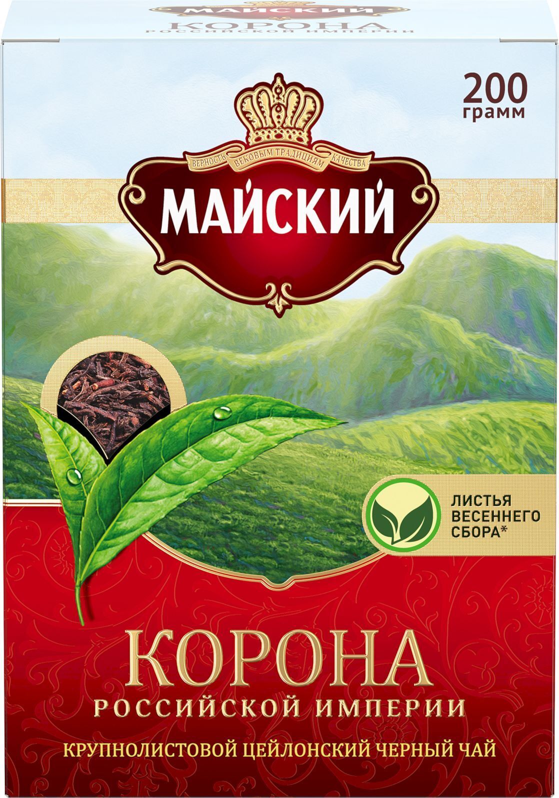 Чай черный Майский Корона Российской Империи листовой 200 г x 12 шт 3300₽