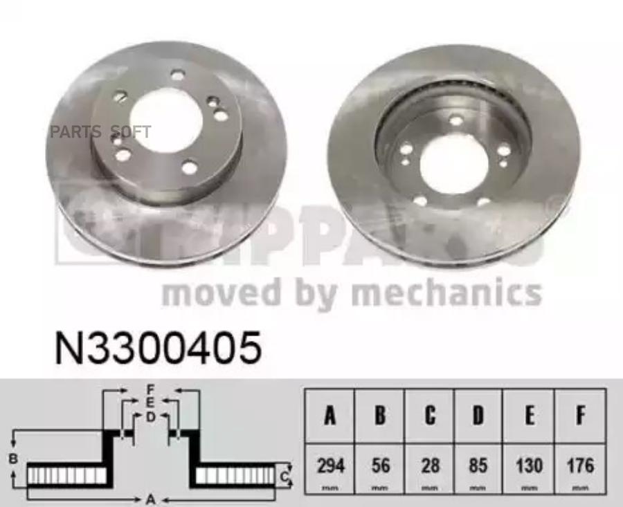 

Тормозной диск NIPPARTS комплект 1 шт. N3300405