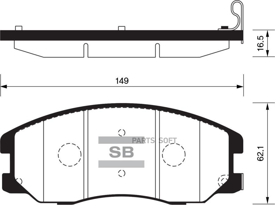 

Тормозные колодки Sangsin brake передние дисковые SP1204