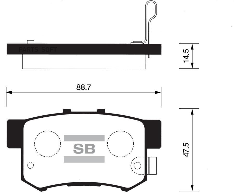 

Тормозные колодки Sangsin brake задние дисковые SP1076R