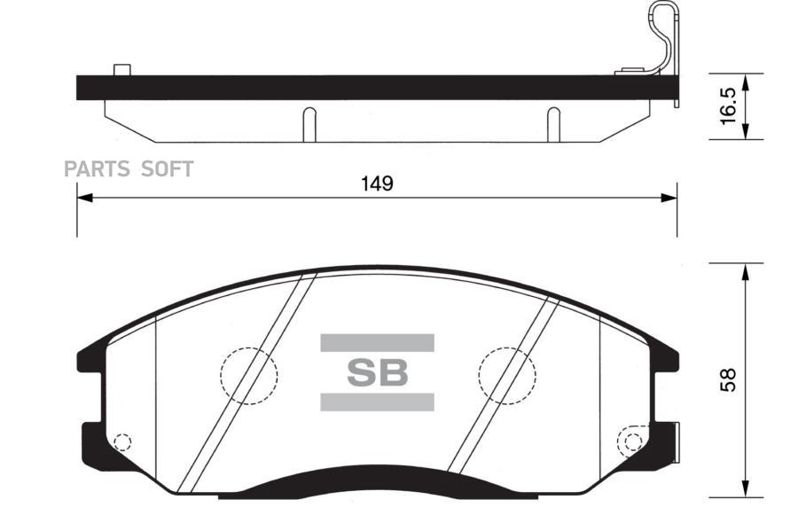 

Тормозные колодки Sangsin brake передние дисковые SP1115