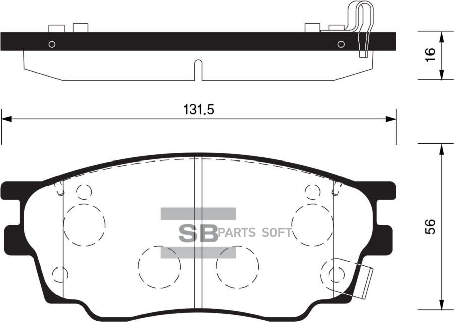 

Колодки тормозные Sangsin brake передние SP2027