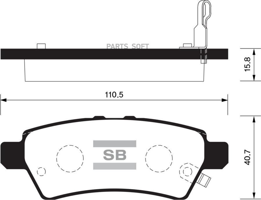 

Тормозные колодки Sangsin brake задние дисковые SP1477