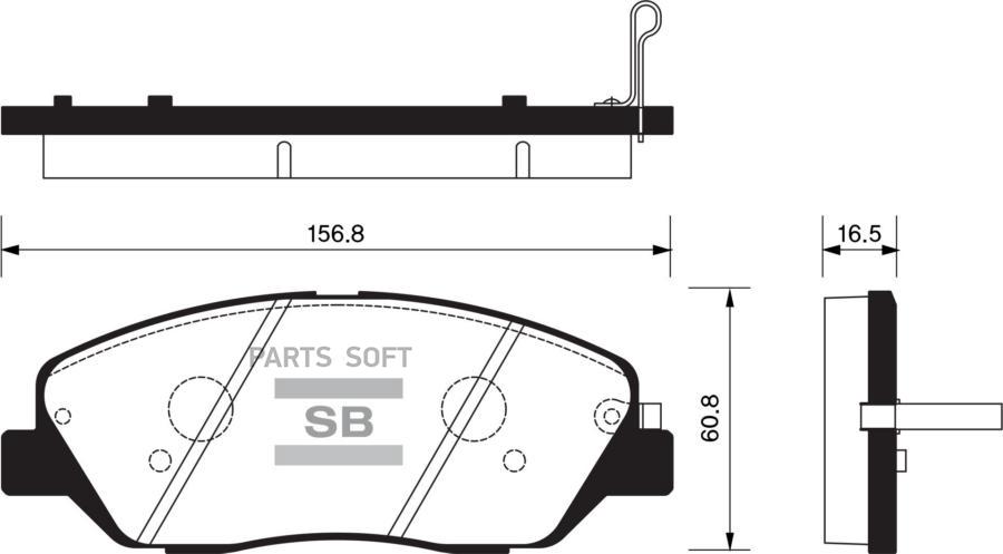 

Тормозные колодки Sangsin brake передние дисковые SP1246