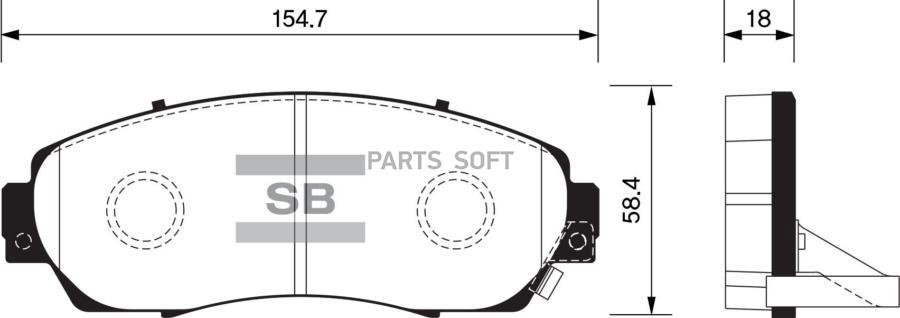 

Тормозные колодки Sangsin brake передние дисковые SP2115