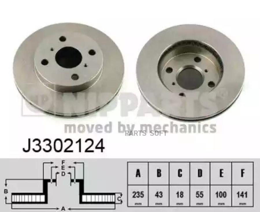 

Тормозной диск NIPPARTS комплект 1 шт. J3302124