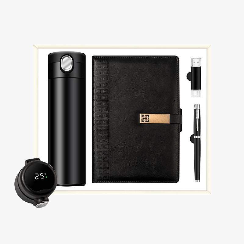 Подарочный бизнес набор Миросмарт: термос, ежедневник, флеш-накопитель USB, ручка