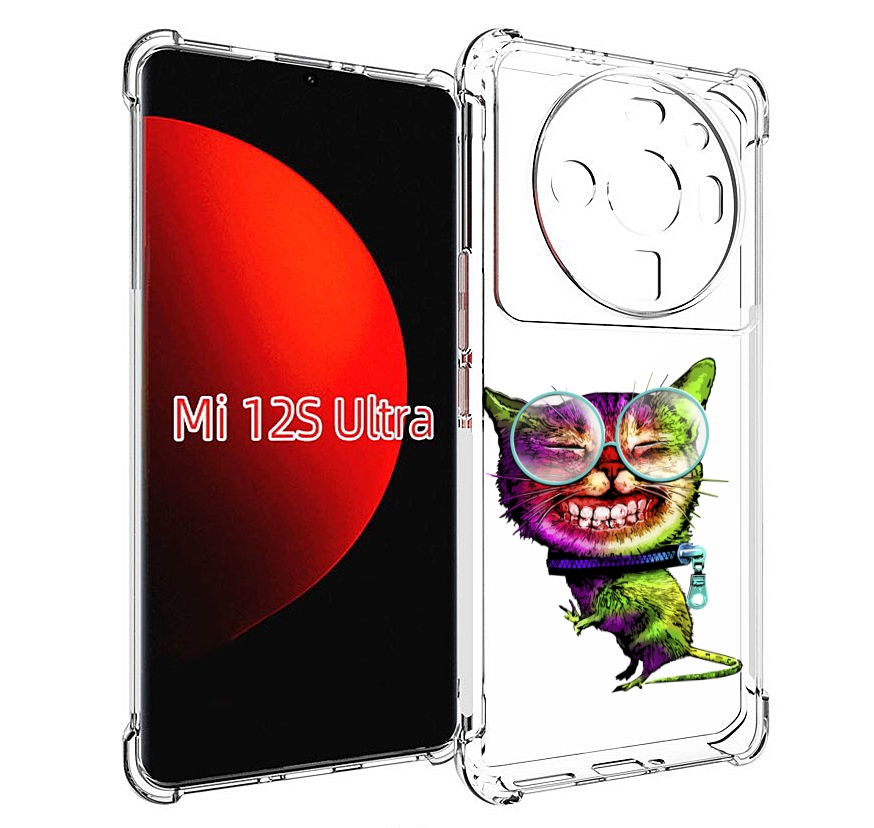 

Чехол MyPads Веселый кот для Xiaomi 12S Ultra, Прозрачный, Tocco