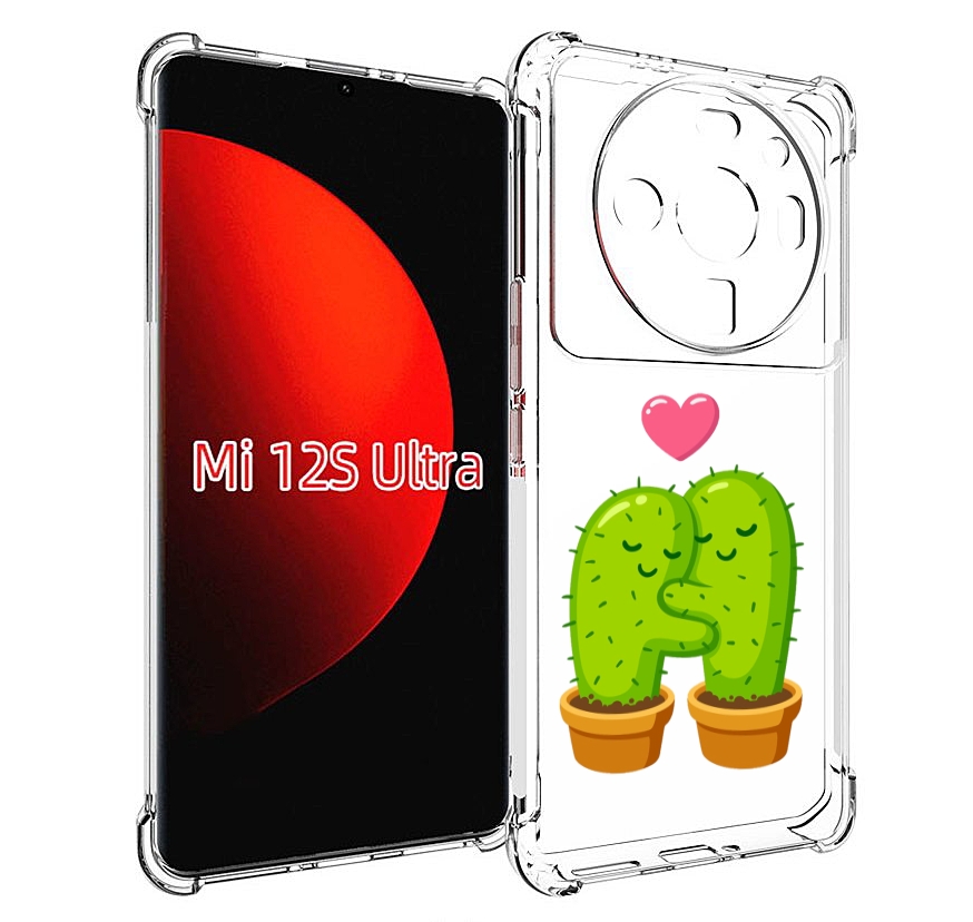 

Чехол MyPads Влюбленные-кактусы для Xiaomi 12S Ultra, Прозрачный, Tocco