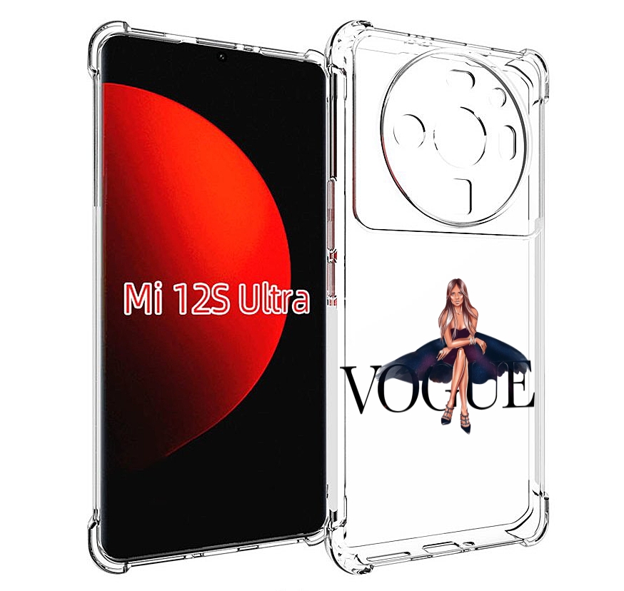

Чехол MyPads Вог-девушка женский для Xiaomi 12S Ultra, Прозрачный, Tocco