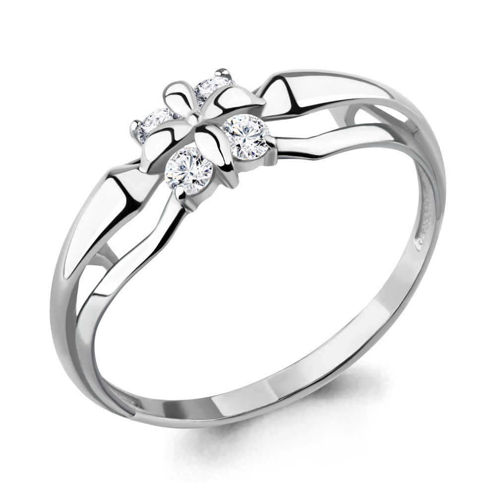 

Кольцо из серебра с фианитом р. 16 Aquamarine 68312А_925_р, 68312А_925_р