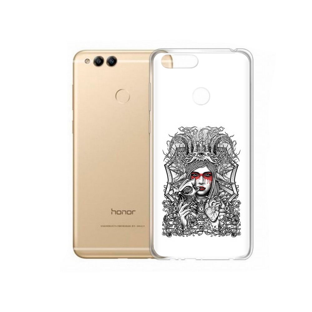 

Чехол MyPads Tocco для Huawei 7X грусная девушка (PT94112.65.302), Прозрачный, Tocco
