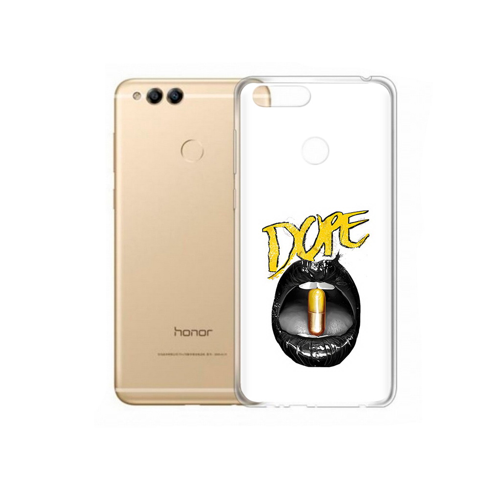 

Чехол MyPads Tocco для Huawei 7X губы (PT94112.65.303), Прозрачный, Tocco