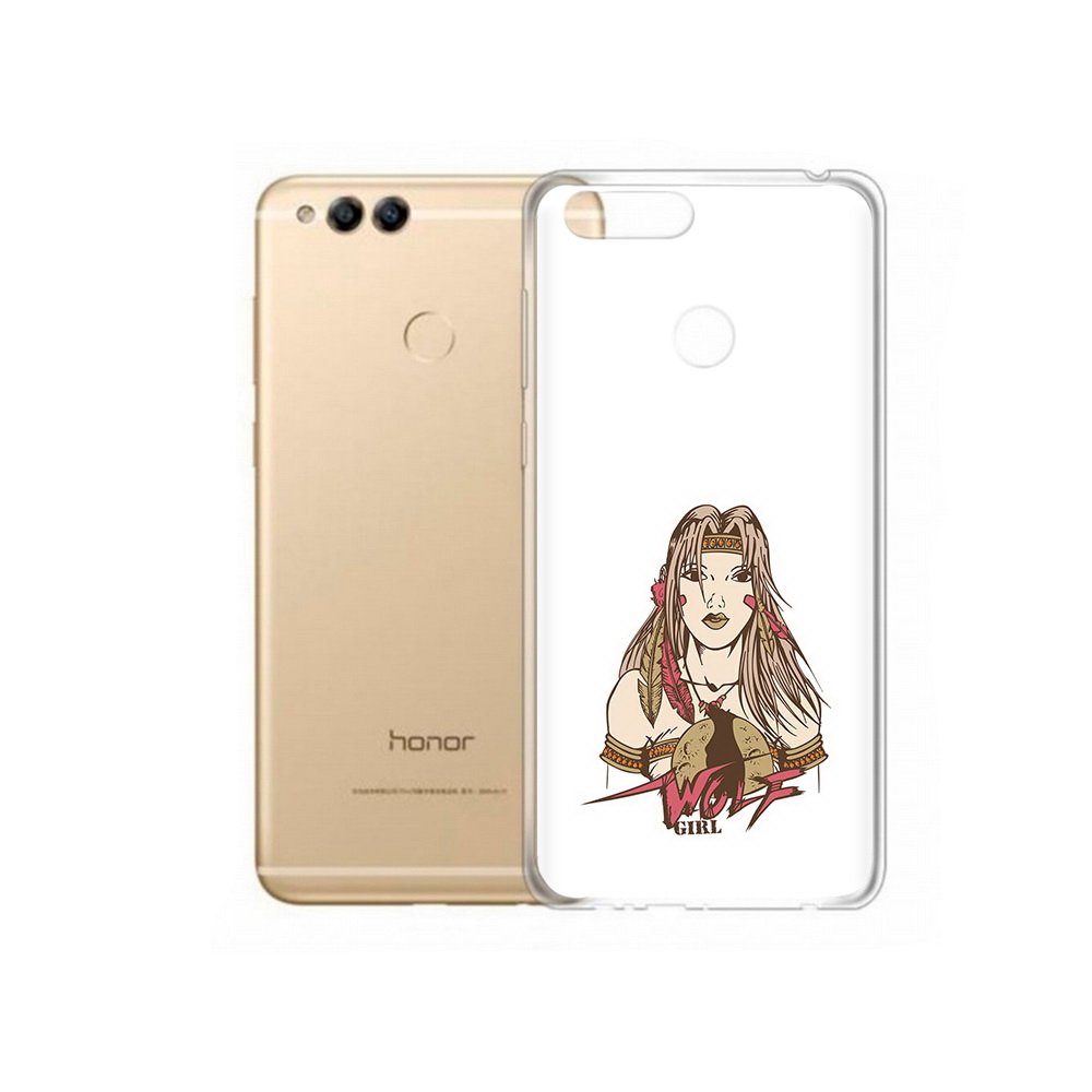 Чехол MyPads Tocco для Huawei 7X девушка волк (PT94112.65.306)