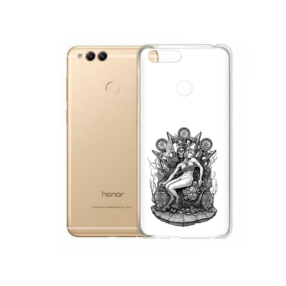 

Чехол MyPads Tocco для Huawei 7X девушка на троне (PT94112.65.309), Прозрачный, Tocco
