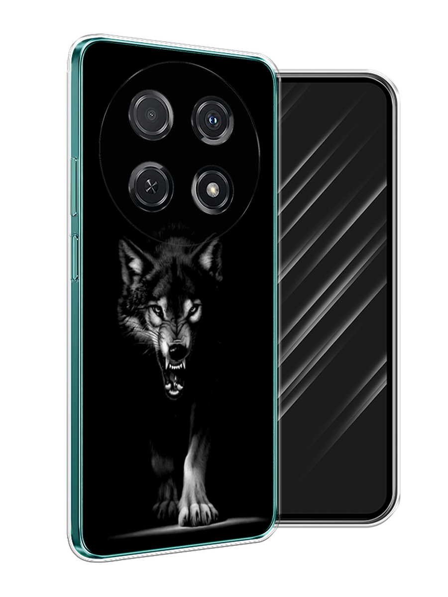 

Чехол Awog на Huawei Nova 12i "Волк выходит из ночи", Серый;черный;белый, 6123950-1