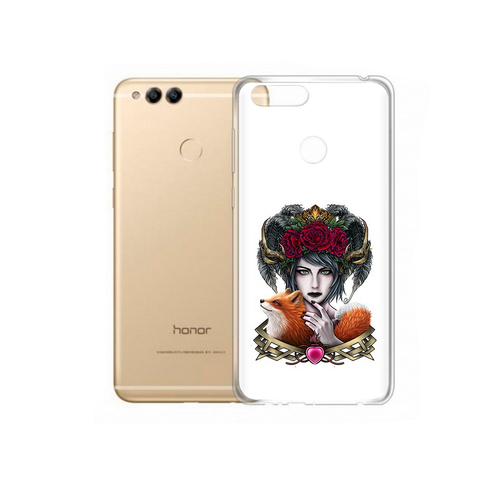 

Чехол MyPads Tocco для Huawei 7X девушка с лисой (PT94112.65.314), Прозрачный, Tocco